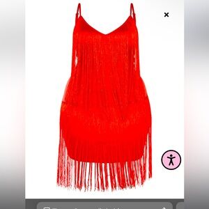 Red tassel bodycon